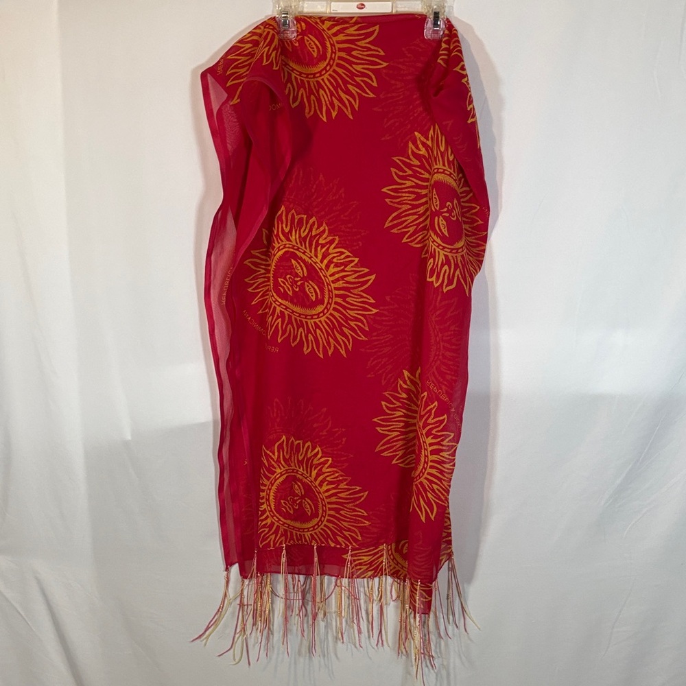 Elegant Sunflower beach wrap with beaded details on fringe